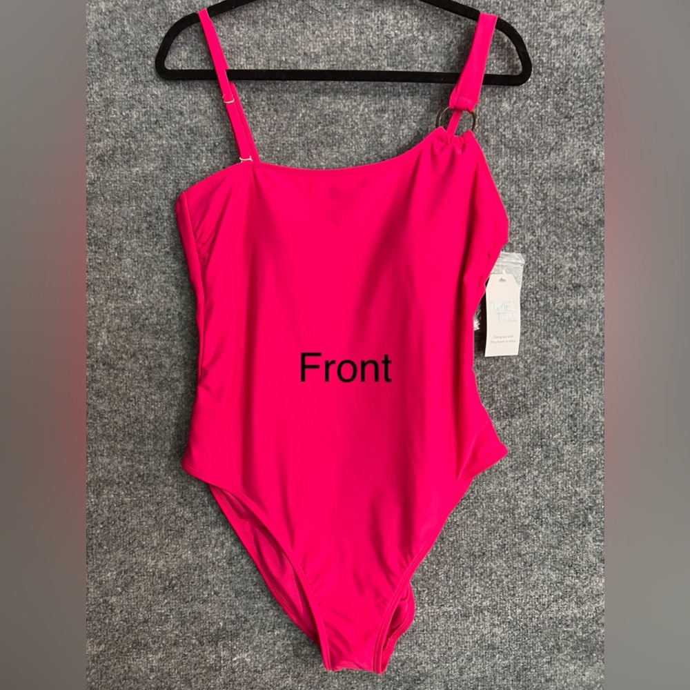Time and Tru- Women’s Bright Pink One-Piece Swimsuit